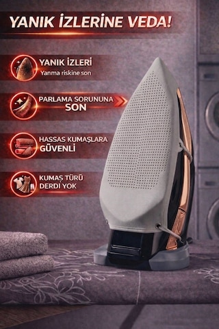 Sas Haus 2 Adet Teflon Ütü Altlığı Yanmaz Parlama Önleyici Ütü Koruma Aparatı Kaygan Taban Tüm Ütülerle Uyumlu
