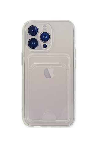 Newface Apple Uyumlu iPhone 14 Pro Premium Kartlı Şeffaf Kılıf