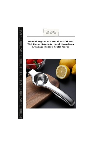 Manuel Ergonomik Metal Mutfak Bar Tipi Limon Sıkacağı İçecek Hazırlama Arkadaşa Hediye Pratik Gereç Çelik