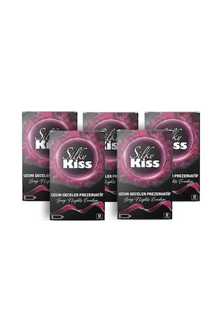 Silky Kiss Uzun Geceler Prezervatif 12'li 5 Li Paket