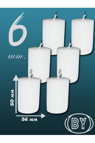 Kandlefo Beyaz Yaz Çubuğu Mumlar Seti 6 Adet. 210621558 Beyaz