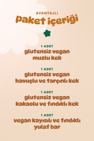 Hummorganic Organik Vegan Yulaf Bar & Glutensiz Kek Atıştırmalık Paketi - 4 adet (4 çeşit)