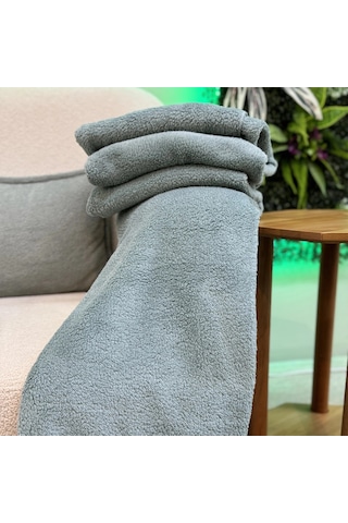 Esnature Wellsoft Peluş Polar Tüylenmez Dört Mevsim Tek Kişilik Kafe Televizyon Battaniyesi 140x190 Mint Yeşil