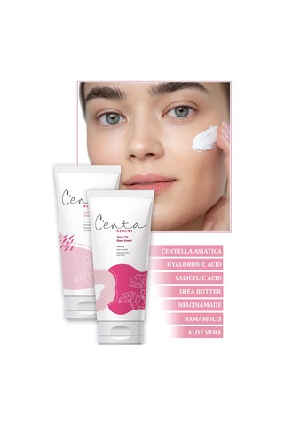 C'enta Beauty Yağlı Ciltler için Gündüz Kremi 50 ML + Gece Kremi 50 ML + Bha-Aha Serum 30 ML