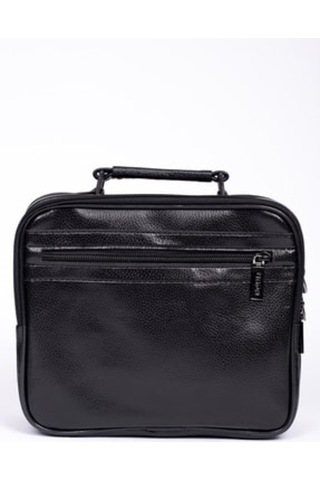 Moda Çanta Erkek Siyah Moda Bu-42 Suni Deri Askılı Çanta Moda Bu-