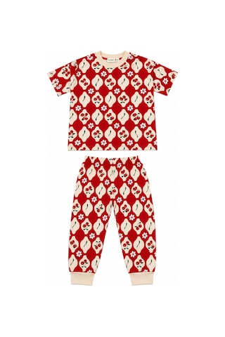 Beniizle Kız Çocuk Pijama Takımı Kırmızı