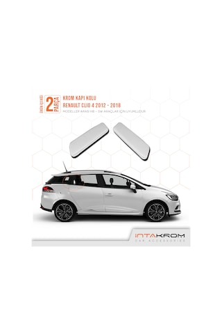 intakrom Renault Clio 4 Sport Tourer Krom Arka Kapı Kolu 2 Parça 2012-2021