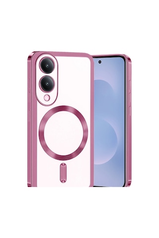 Samsung Galaxy Uyumlu S25 Edge Kross Magneticsafe Kapak - Rose Pembe