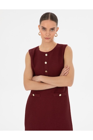 Pierre Cardin Kadın Vişne Elbise Dokuma 50313272-vr223 Vişne
