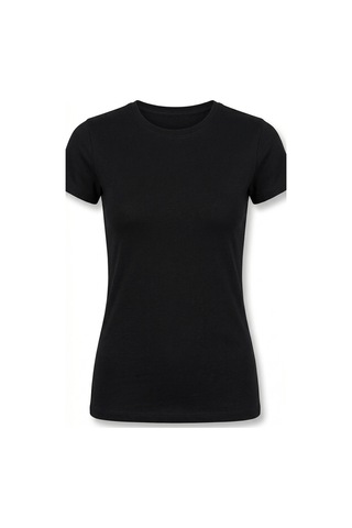 Siyah İnci 2'li Paket Pamuklu Likralı Basic Bisiklet Yaka Örme T-shirt Atlet 1001 Siyah-beyaz