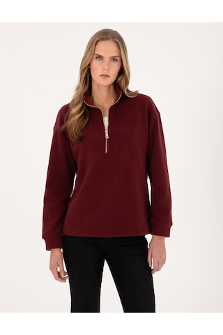 Pierre Cardin Kadın Vişne Sweatshirt 50314954-vr223 Vişne