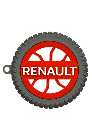 Renault Uyumlu Özel Tasarım Anahtarlık - Premium Hafif Ve Dayanıklı Kırmızı