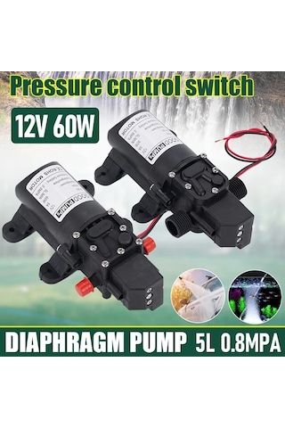 Motion003 12v 60w 5l 0.8mpa Düz Boru Sağ Çıkış Kendinden Emişli Yüksek Basınçlı Arab