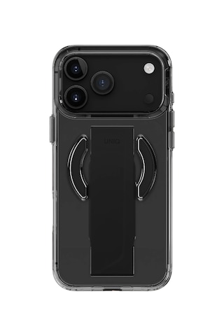 Apple Uyumlu iPhone 17 Pro Max Kılıf Heldro Tutma Bandı Ve Bilek Askısı Premium Yüksek Dayanıklı Koruma Kapak Siyah