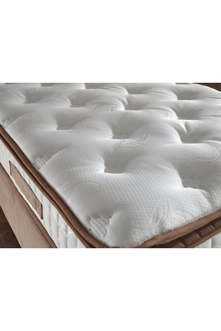 Nironyatak Niron Queen Çift Kişilik Pedli Yatak Seti 150X200 Sütlü Kahve Kum