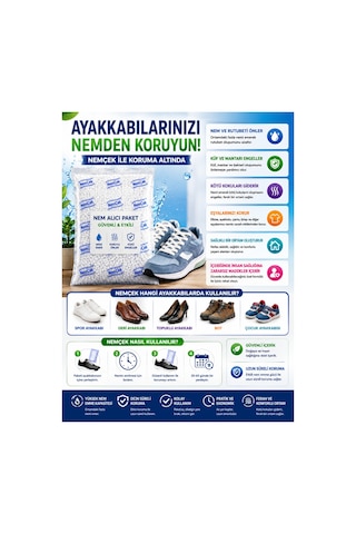 Nemçek Nem Alıcı Rutubet Giderici Koku Ve Küf Önleyici 5 Paket 1250 Gr