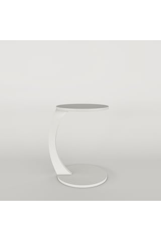 İntergo Tekerlekli C Yan Sehpa Beyaz