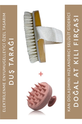 Muggio At Kılı Selülit Fırçası Pembe 2'li