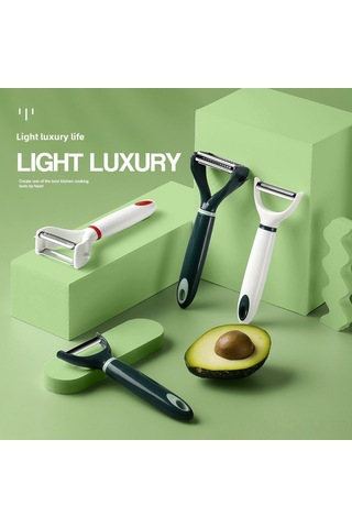 Qingmipy Çelik Derin Kaynaklı Mutfak Aleti: Meyve Sebze Soyucu + Balık Yüzgeç Kaldırıcı, Hafif Ve Dayanıklı, Toptan Alımlar İçin Uygun Tek Bıçak Beyaz Kırmızı