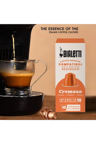 Bialetti Nespresso Uyumlu Kapsül Kahve Cremoso 20 Adet Kapsül Kahve