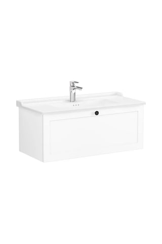 VitrA Root Classic 100 Cm Beyaz Çekmeceli Banyo Dolabı Alt Modül Lavabo Çok Renkli