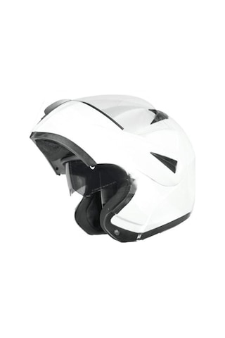 Çene Açılır Vizörlü Kask Vrt Beyaz Xl Ce Belgeli- Oem