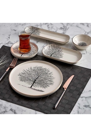 N3221 Çınar Plus 26 Prç Kahvaltı Takımı Beyaz