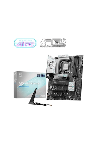 MSI MB B860 Gaming Plus WIFI 8600 MHz Ddr5 Soket LGA 1851 ATX Anakart MSI MB B860 Gaming Plus WIFI 8600 MHz Ddr5 Soket LGA 1851 ATX Anakart