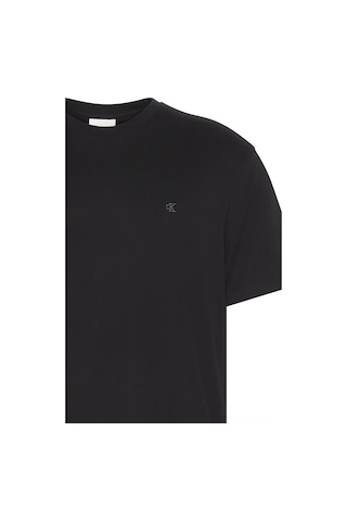 Calvin Klein Erkek Logo Nakışlı Supima Pamuk T-shirt - Siyah Black