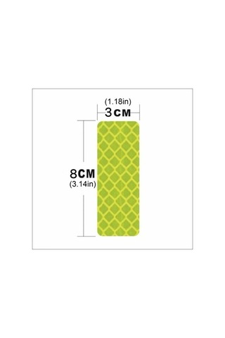 Altıgen Petek Dokulu Reflektör Sticker - Güçlü Yansıtıcı Uyarı Bandı 10 Ad 8cmx3cm