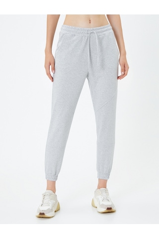 Koton Basic Jogger Eşofman Altı Beli Bağlamalı Cepli Gri 4sal40034ık 4SAL40034IK031 Gri
