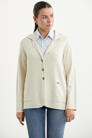 Sementa Oversize Cepli Triko Ceket - Taş