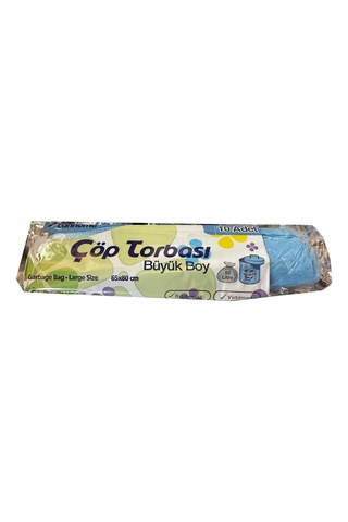 Canhome Mavi Büyük Boy Battal 65x80 Cm. 30 Litre Çöp Torbası Poşeti - 10 Adetlik 50 Rulo - Koli