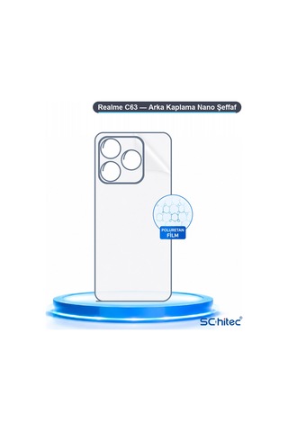Schitec Realme C63 Uyumlu Arka Yüzey Hidrojel Koruyucu Film
