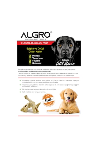 Algro Kuzu Paça Çiğneme Maması 3 x 120 G
