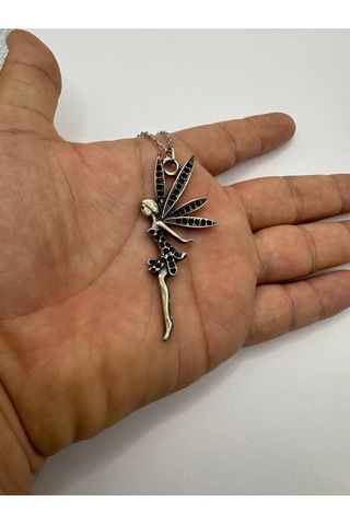 Çiçek Perisi Figürlü Unisex Kolye 60 Cm Zincirli Doğadan İlham Alan Masalsı Tasarım Çok renkli