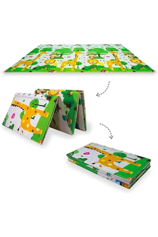 Delt Katlanabilir Çift Taraflı Oyun Matı-oyun Halısı 150x200x1 Cm Taşıma Çantalı