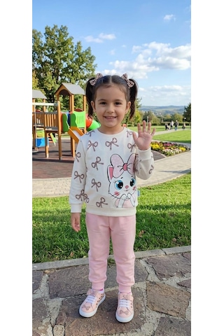 Carnaval Wear Kedili Kız Çocuk Takım Pembe