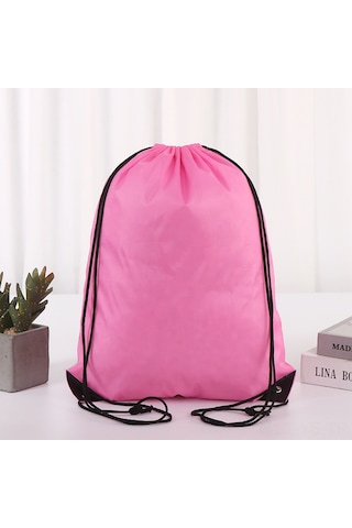 Yunboo Pembe Nylon Çekmeceli Sırt Çantası - Su Geçirmez, Dayanıklı, Ev Kullanıma İdeal, Logo Özelleştirilebilir Pembe