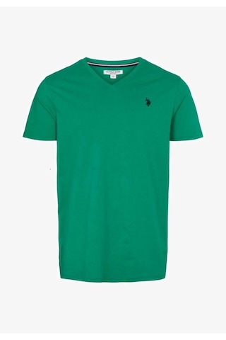 U.S. Polo Assn. Erkek Basic V-yaka T-shirt Koyu Yeşil