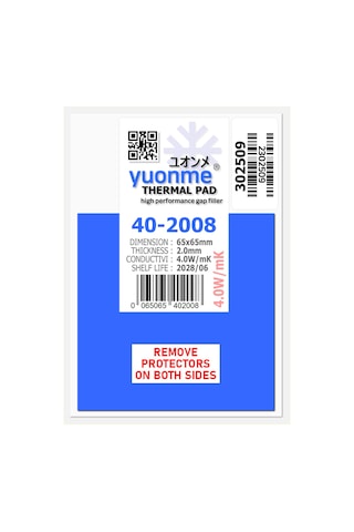 Yuonme Termal Ped / Thermal Pad 2.0mm 4.0w/mk 65x65mm 40-2008