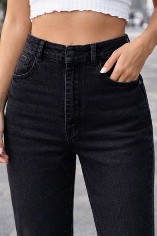 Cedy Denim Kadın Yüksek Bel Soho Boyfriend Jean C599 Siyah