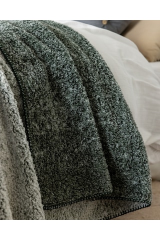 Nord Çift Kişilik Sherpa Battaniye - Haki Çok Renkli