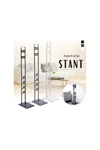 Asgard Grup Dyson V15 Uyumlu V12 V11 V10 V8 V7 V6 Pkt-iasgdikstant Dikey Beyaz Renk Süpürge Standı