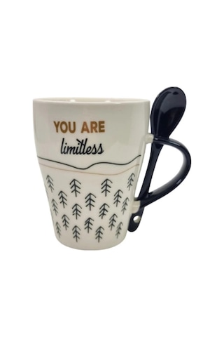 Motivasyon Hediyelik Kaşıklı Seramik Kupa 4 Renkli