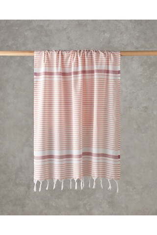 Bony Rejenere Çizgili Peştamal 90x150 Cm Mavi-turuncu Mavi-turuncu