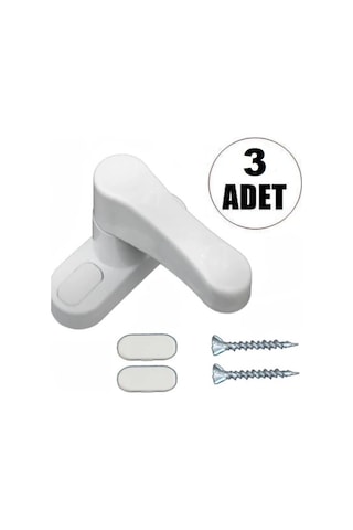 3 Adet Pvc Pencere Kapı Pimapen Kilidi Çekmeli Emniyet Kilidi Set