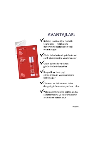 Medipeel Red Lacto Collagen 3000 Shot Serum 2 Step Mask 1,5 G + 25 Ml 5 Adet Kolajen Ve Mikro İğneler Maske