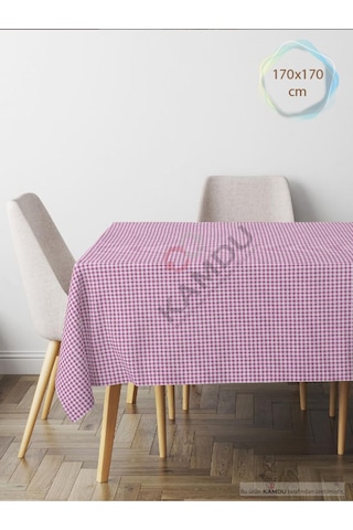 170 X 170 Cm Pötikare Desen Masa Örtüsü, Piknik Örtüsü, Sofra Bezi, Beslenme Örtüsü Mor
