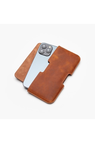 Belt Holster Apple Uyumlu iPhone 16 Plus Taba